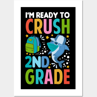 I'm Ready To Crush 2nd Grade Shark Back To School Posters and Art